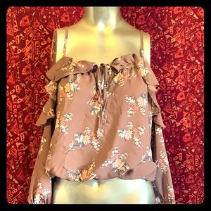 Charlotte Russe Off The Shoulder Crop Top